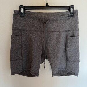 N.Y.L. WOMEN'S LARGE ACTIVEWEAR GRAY DRAWSTRING/ELASTIC WAIST SHORTS-NWOT